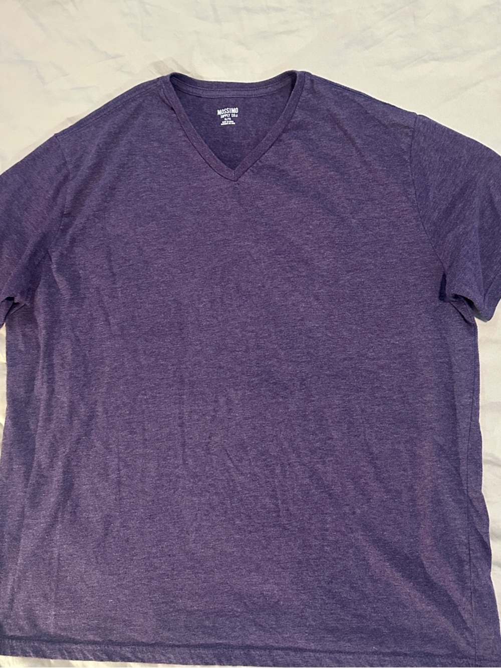 Mossimo Supply Co. Heather Purple V-Neck Tee